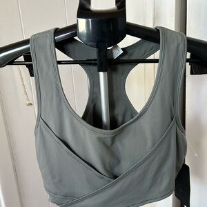 90 Degree By Reflex Blossom Olive Sports Bra